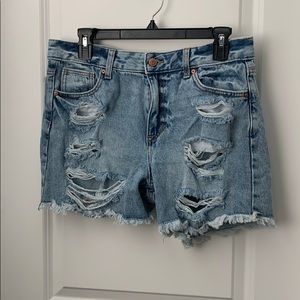 Distressed Jean shorts